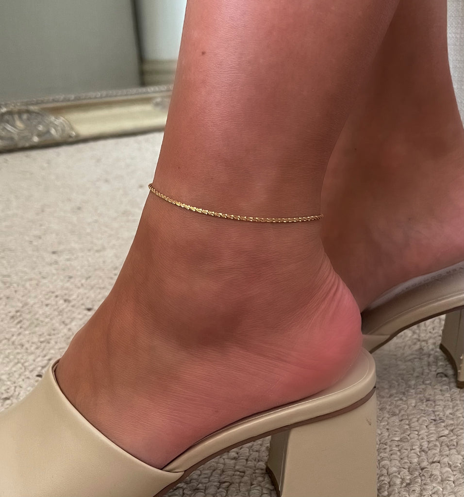 gold anklet