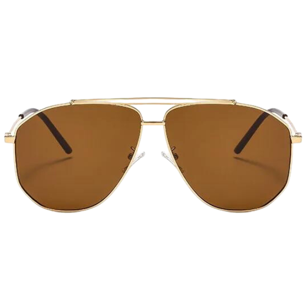 Brown Aviator Sunglasses