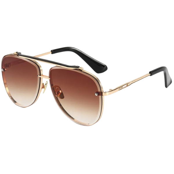 Brown Aviator Womens Sunglasses