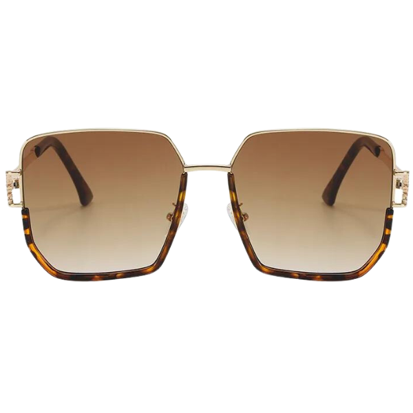 Brown Square Oversized Sunglasses