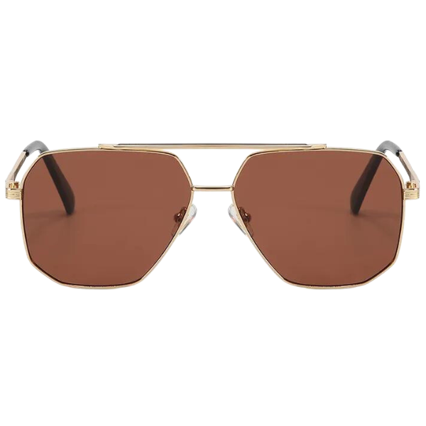 Brown Womens Aviator Sunglasses