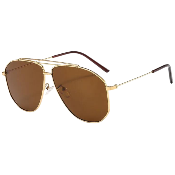 Brown Aviator Sunglasses